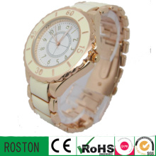 Movimiento de cuarzo resistente al agua Lady Fashion Ceramic Watch